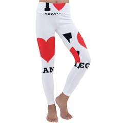 I Love Oregano Kids  Lightweight Velour Classic Yoga Leggings by ilovewhateva