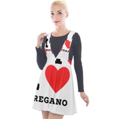 I Love Oregano Plunge Pinafore Velour Dress by ilovewhateva