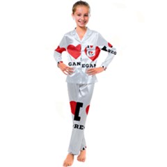 I Love Oregano Kids  Satin Long Sleeve Pajamas Set by ilovewhateva