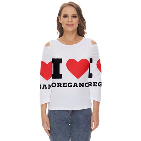 I Love Oregano Cut Out Wide Sleeve Top by ilovewhateva