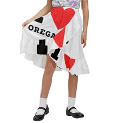 I Love Oregano Kids  Ruffle Flared Wrap Midi Skirt by ilovewhateva