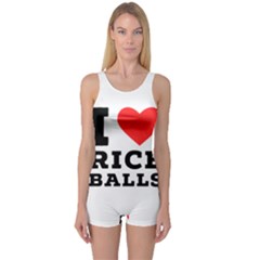 I Love Rice Balls One Piece Boyleg Swimsuit by ilovewhateva