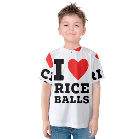 I Love Rice Balls Kids  Cotton Tee by ilovewhateva