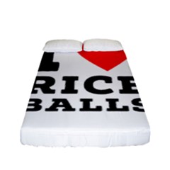 I Love Rice Balls Fitted Sheet (full/ Double Size) by ilovewhateva