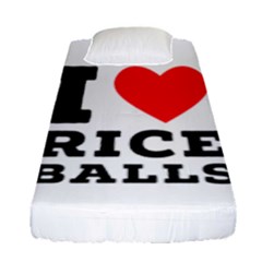 I Love Rice Balls Fitted Sheet (single Size) by ilovewhateva