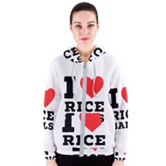 I Love Rice Balls Women s Zipper Hoodie by ilovewhateva