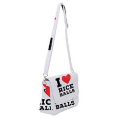 I Love Rice Balls Shoulder Bag With Back Zipper by ilovewhateva