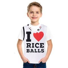 I Love Rice Balls Kids  Basketball Tank Top by ilovewhateva