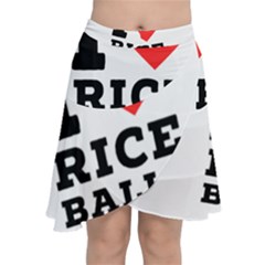 I Love Rice Balls Chiffon Wrap Front Skirt by ilovewhateva