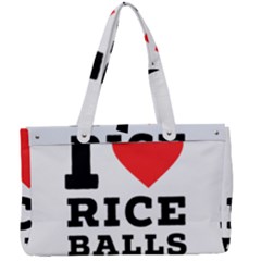 I Love Rice Balls Canvas Work Bag by ilovewhateva