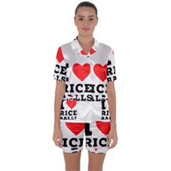 I Love Rice Balls Satin Short Sleeve Pajamas Set by ilovewhateva