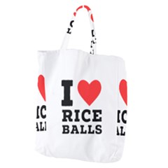 I Love Rice Balls Giant Grocery Tote by ilovewhateva