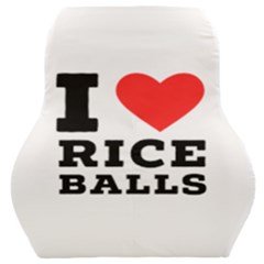 I Love Rice Balls Car Seat Back Cushion  by ilovewhateva