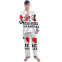 I Love Rice Balls Men s Long Sleeve Satin Pajamas Set by ilovewhateva