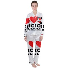 I Love Rice Balls Women s Long Sleeve Satin Pajamas Set	 by ilovewhateva