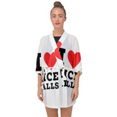 I Love Rice Balls Half Sleeve Chiffon Kimono by ilovewhateva