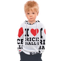 I Love Rice Balls Kids  Overhead Hoodie by ilovewhateva