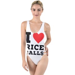 I Love Rice Balls High Leg Strappy Swimsuit by ilovewhateva