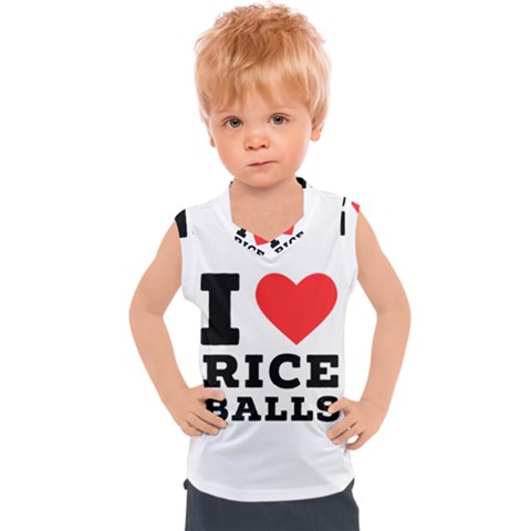 I Love Rice Balls Kids  Sport Tank Top by ilovewhateva