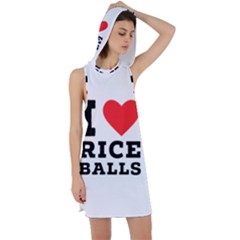 I Love Rice Balls Racer Back Hoodie Dress by ilovewhateva