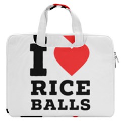 I Love Rice Balls Macbook Pro 13  Double Pocket Laptop Bag by ilovewhateva