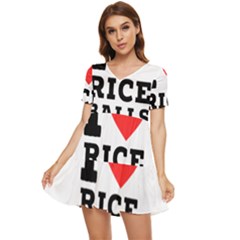 I Love Rice Balls Tiered Short Sleeve Babydoll Dress by ilovewhateva