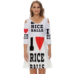 I Love Rice Balls Shoulder Cut Out Zip Up Dress by ilovewhateva