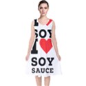 I love soy sauce V-Neck Midi Sleeveless Dress  View1