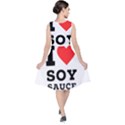 I love soy sauce V-Neck Midi Sleeveless Dress  View2