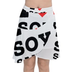 I Love Soy Sauce Chiffon Wrap Front Skirt by ilovewhateva