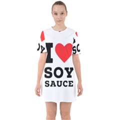 I Love Soy Sauce Sixties Short Sleeve Mini Dress by ilovewhateva