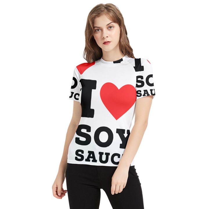 I love soy sauce Women s Short Sleeve Rash Guard