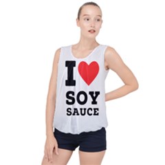 I Love Soy Sauce Bubble Hem Chiffon Tank Top by ilovewhateva