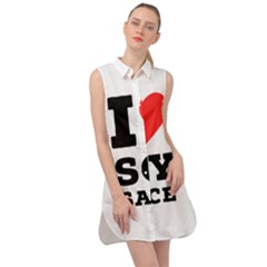 I Love Soy Sauce Sleeveless Shirt Dress by ilovewhateva