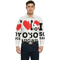 I Love Soy Sauce Men s Long Sleeve Pocket Shirt  by ilovewhateva