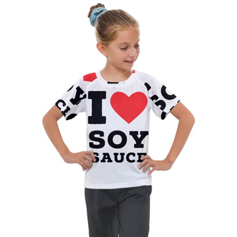 I Love Soy Sauce Kids  Mesh Piece Tee by ilovewhateva