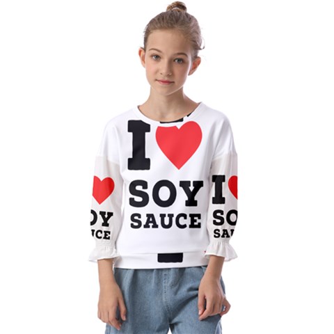 I Love Soy Sauce Kids  Cuff Sleeve Top by ilovewhateva