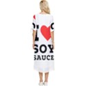 I love soy sauce Bow Sleeve Chiffon Midi Dress View4