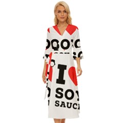 I Love Soy Sauce Midsummer Wrap Dress by ilovewhateva