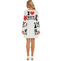 I love soy sauce Long Sleeve Wide Neck Velvet Dress View4