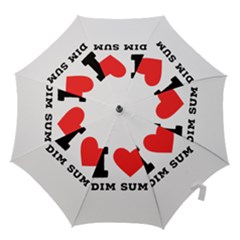 I Love Dim Sum Hook Handle Umbrellas (small) by ilovewhateva