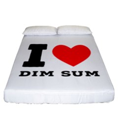 I Love Dim Sum Fitted Sheet (california King Size) by ilovewhateva