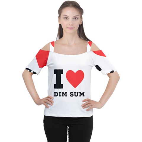 I Love Dim Sum Cutout Shoulder Tee by ilovewhateva