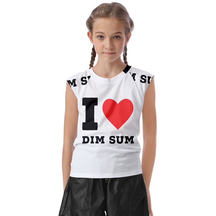 I love dim sum Kids  Raglan Cap Sleeve Tee