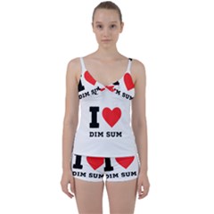 I Love Dim Sum Tie Front Two Piece Tankini by ilovewhateva