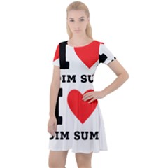 I Love Dim Sum Cap Sleeve Velour Dress  by ilovewhateva