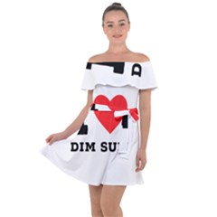 I Love Dim Sum Off Shoulder Velour Dress by ilovewhateva