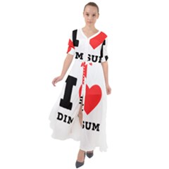 I Love Dim Sum Waist Tie Boho Maxi Dress by ilovewhateva