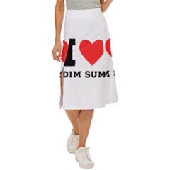 I Love Dim Sum Midi Panel Skirt by ilovewhateva