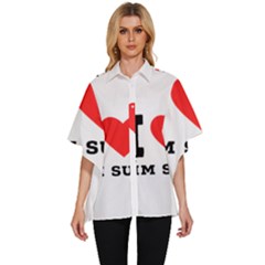 I Love Dim Sum Women s Batwing Button Up Shirt